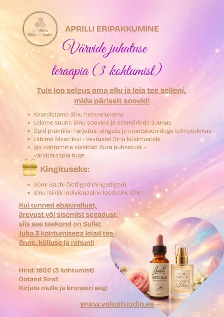 Aprilli eripakkumine! Värvide juhatuse teraapia
